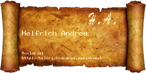 Helfrich Andrea névjegykártya